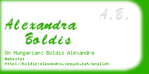 alexandra boldis business card